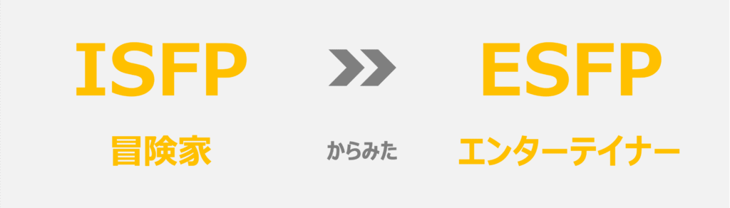 ISFP(冒険家)から見たESFP(エンターテイナー)